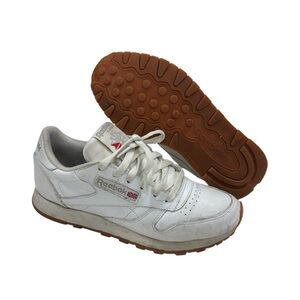 Reebok Shoes Womens 7 White Classic Leather Sneakers Casual Lifestyle Workout